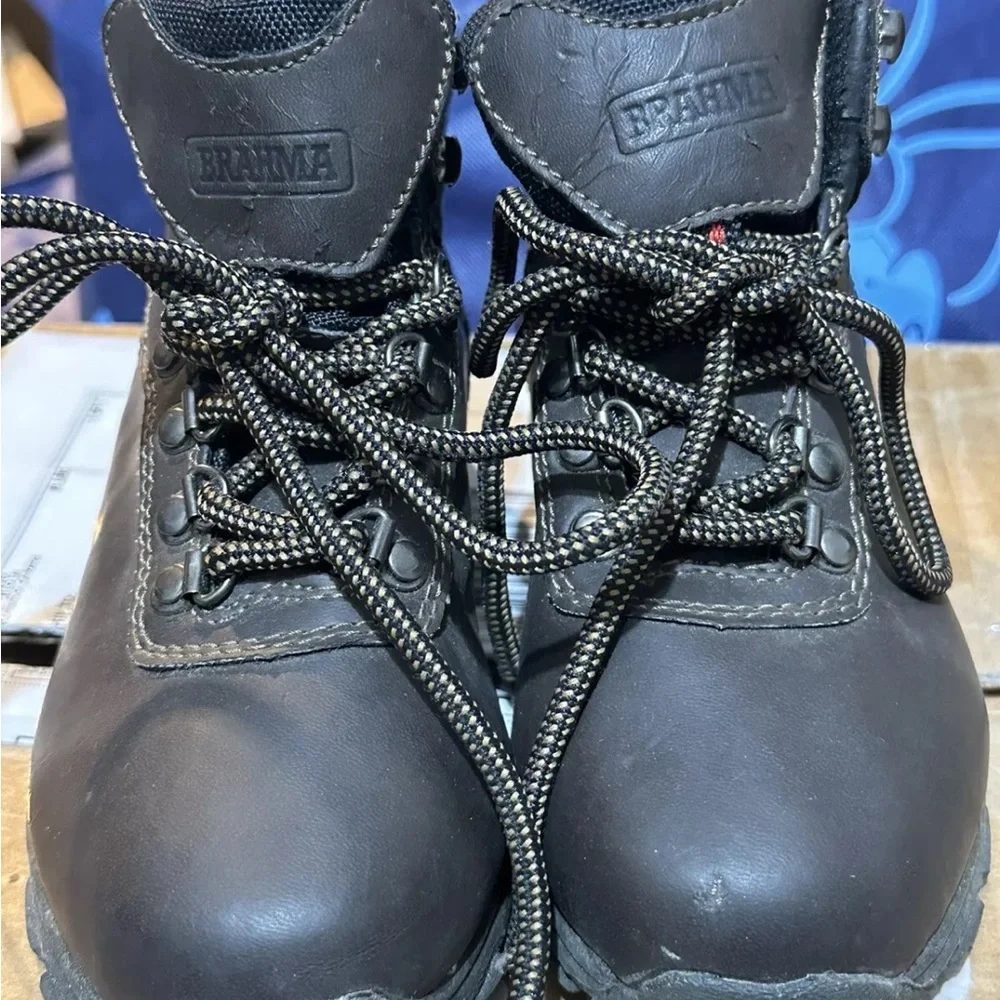 Brahma‎ Ankle Boots Kids Youth 12 Dark Brown Lace Up Boys